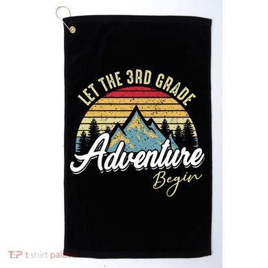 Retro Let the 3rd Grade Adventure Begin Fourth Grade Teacher Golf Towel