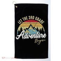 Retro Let the 3rd Grade Adventure Begin Fourth Grade Teacher Golf Towel thumb 0