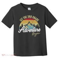 Retro Let the 3rd Grade Adventure Begin Fourth Grade Teacher Toddler T-Shirt thumb 0