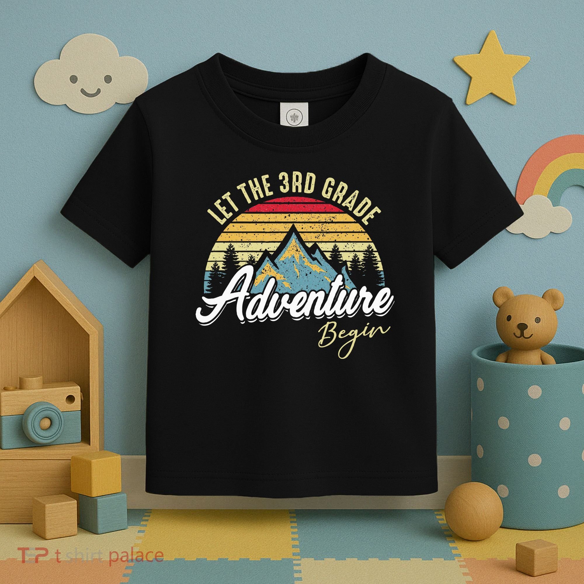 Retro Let the 3rd Grade Adventure Begin Fourth Grade Teacher Toddler T-Shirt