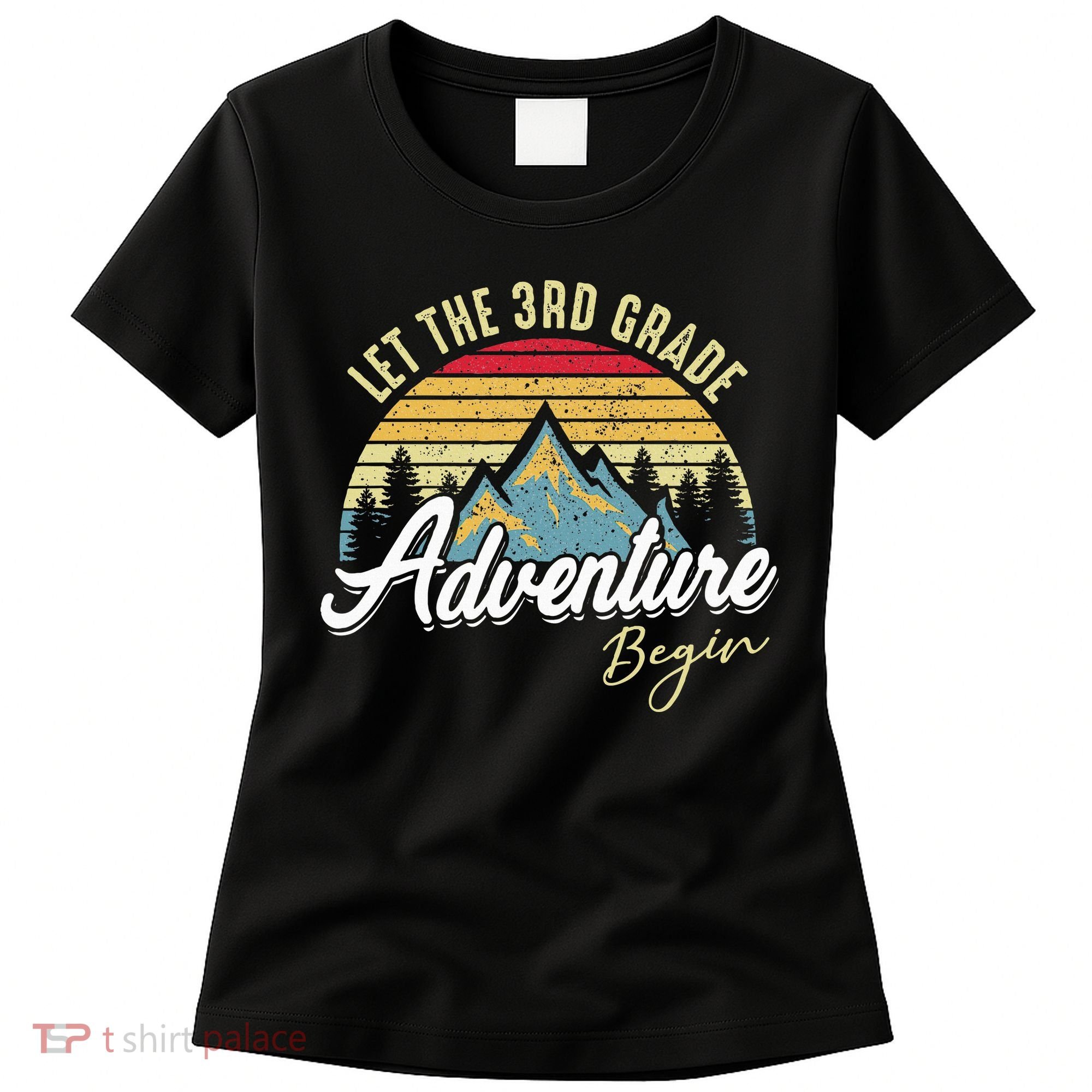 Retro Let the 3rd Grade Adventure Begin Fourth Grade Teacher Women's T-Shirt