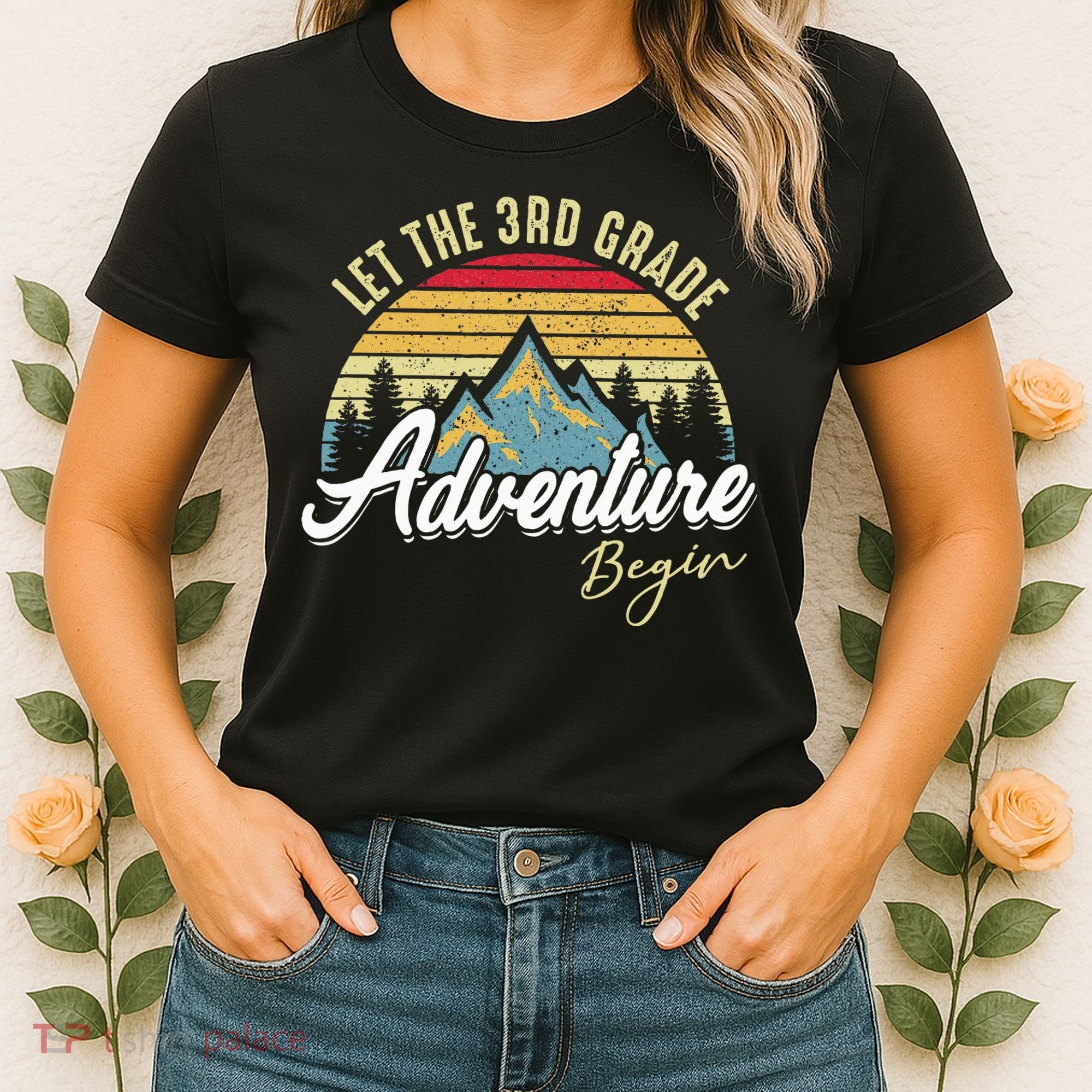 Retro Let the 3rd Grade Adventure Begin Fourth Grade Teacher Women's T-Shirt