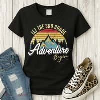 Retro Let the 3rd Grade Adventure Begin Fourth Grade Teacher Women's T-Shirt thumb 3