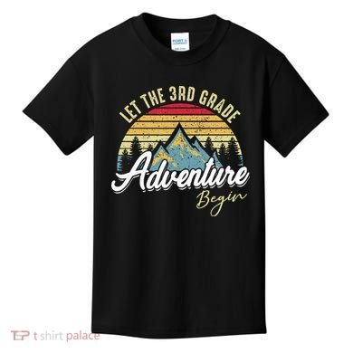 Retro Let the 3rd Grade Adventure Begin Fourth Grade Teacher Kids T-Shirt