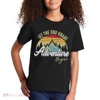 Retro Let the 3rd Grade Adventure Begin Fourth Grade Teacher Kids T-Shirt thumb 2