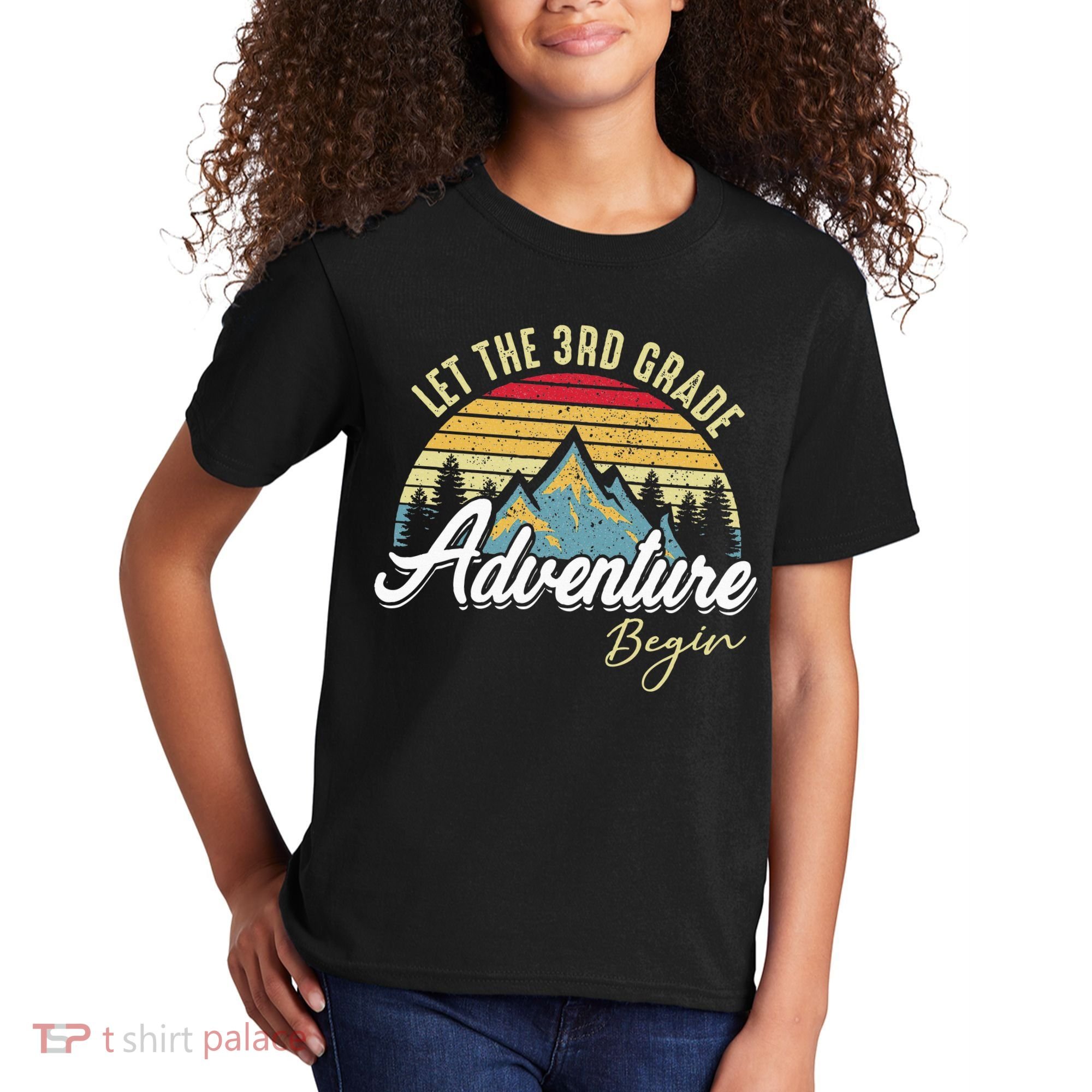 Retro Let the 3rd Grade Adventure Begin Fourth Grade Teacher Kids T-Shirt