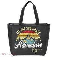 Retro Let the 3rd Grade Adventure Begin Fourth Grade Teacher Tote Bag thumb 0