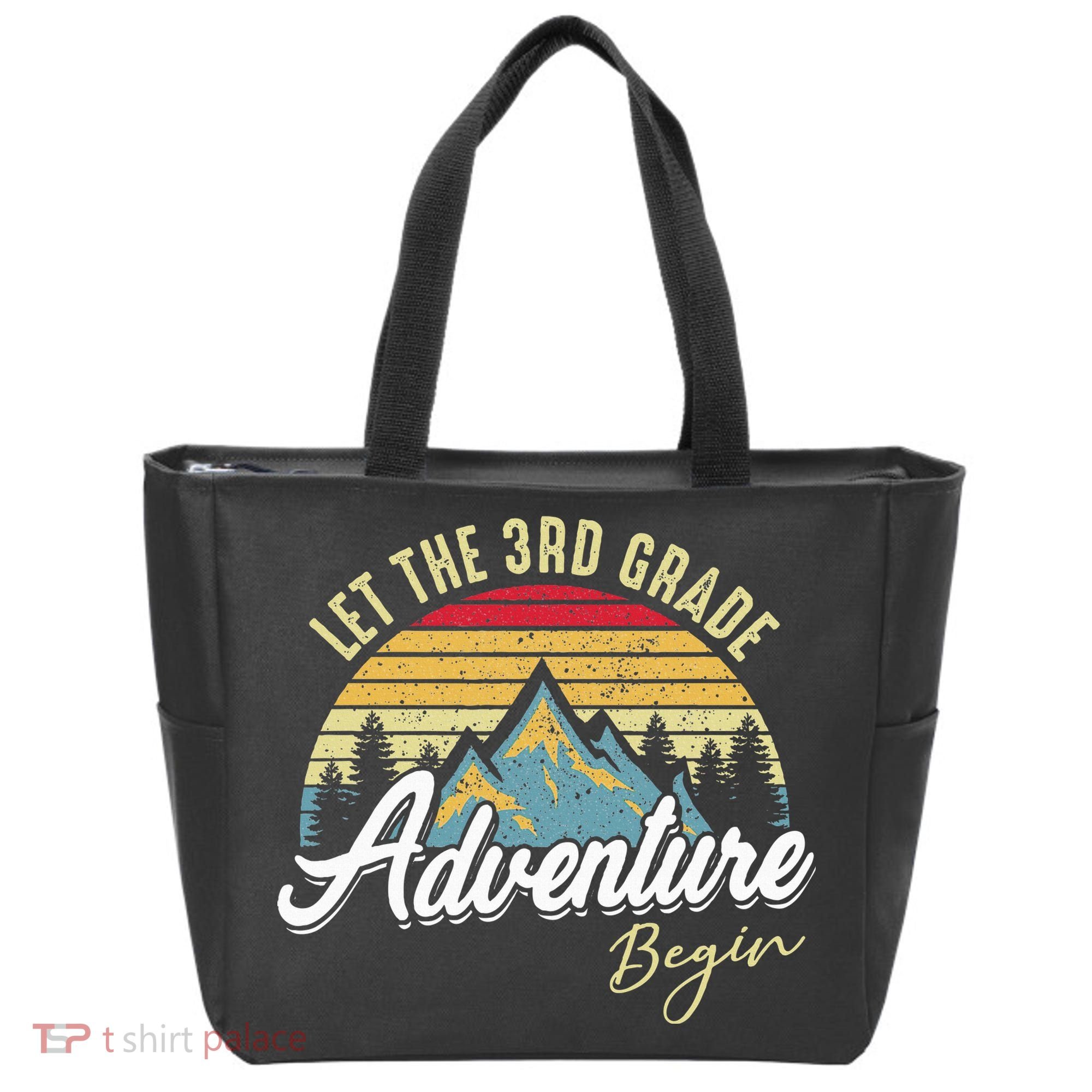 Retro Let the 3rd Grade Adventure Begin Fourth Grade Teacher Tote Bag