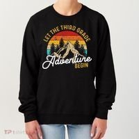 Retro Let the Third Grade Adventure Begin Teachers Students Women's Sweatshirt thumb 0