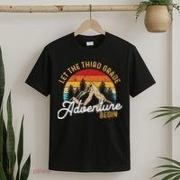 Retro Let the Third Grade Adventure Begin Teachers Students T-Shirt thumb 2