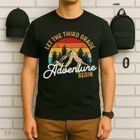 Retro Let the Third Grade Adventure Begin Teachers Students T-Shirt thumb 6