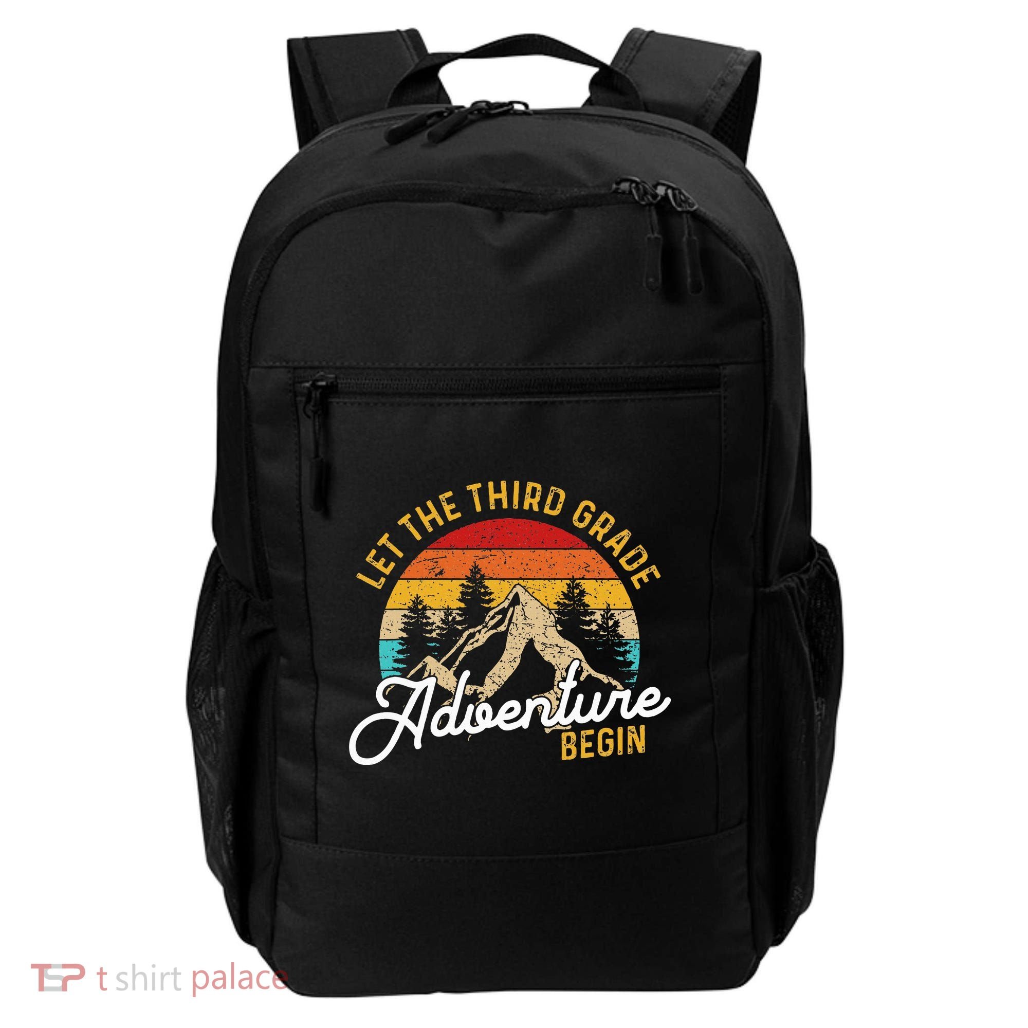 Retro Let the Third Grade Adventure Begin Teachers Students Backpack