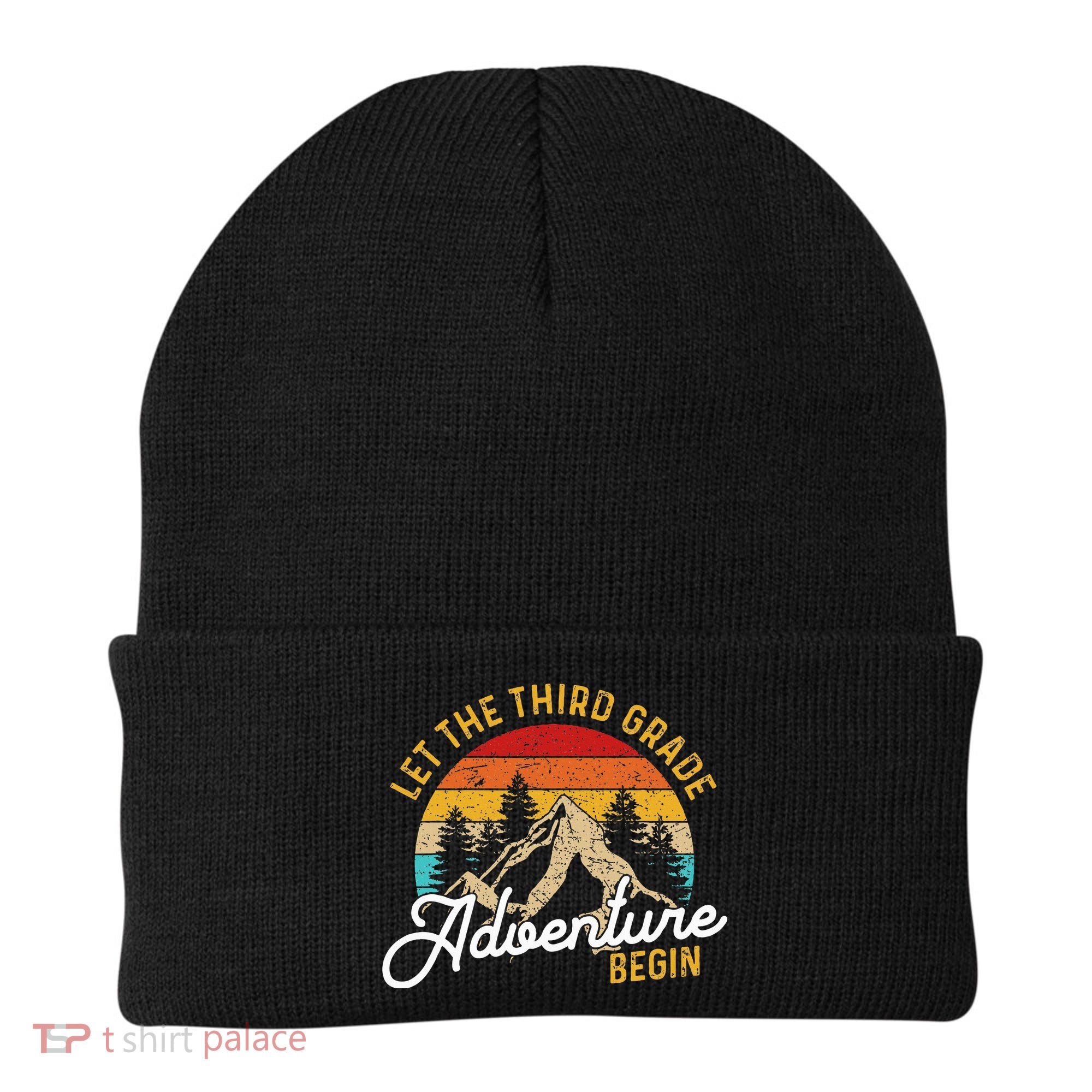 Retro Let the Third Grade Adventure Begin Teachers Students Beanie