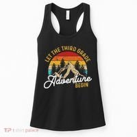 Retro Let the Third Grade Adventure Begin Teachers Students Women's Tank Top thumb 0
