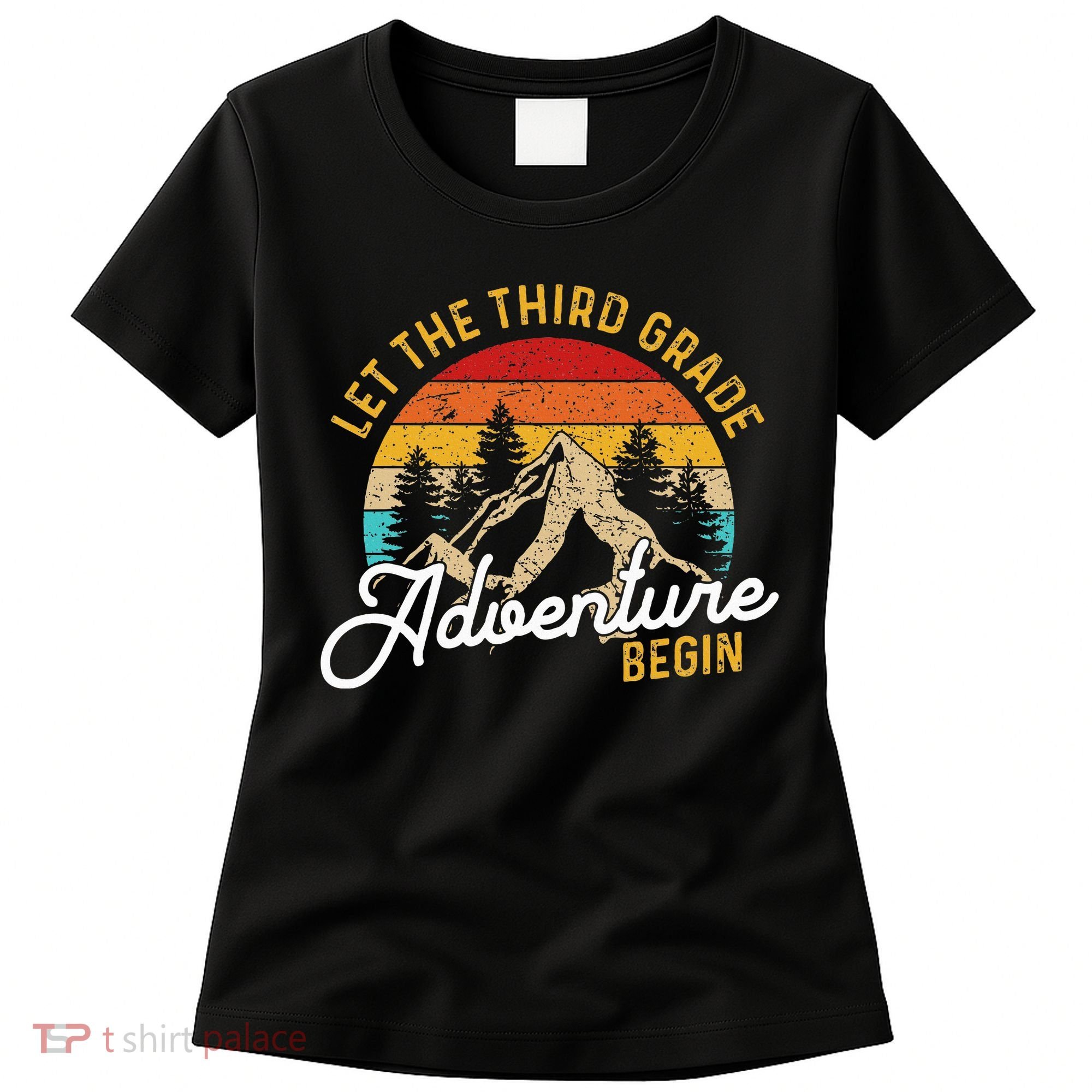 Retro Let the Third Grade Adventure Begin Teachers Students Women's T-Shirt