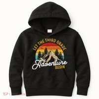 Retro Let the Third Grade Adventure Begin Teachers Students Kids Hoodie thumb 0
