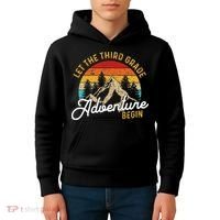 Retro Let the Third Grade Adventure Begin Teachers Students Kids Hoodie thumb 4