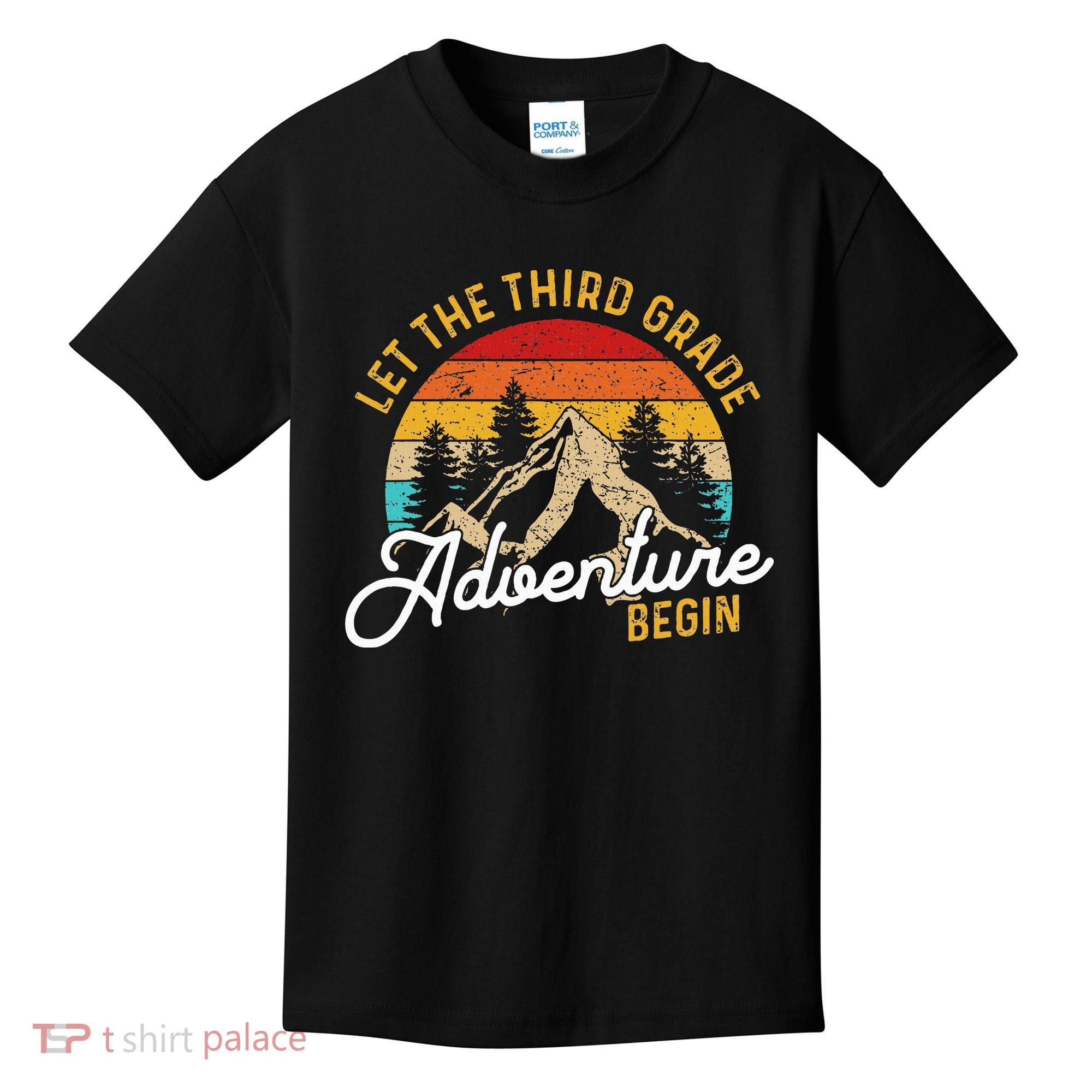 Retro Let the Third Grade Adventure Begin Teachers Students Kids T-Shirt