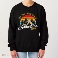 Retro Let The Third Grade Adventure Begin Teachers Students Women's Sweatshirt thumb 0