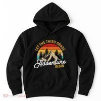 Retro Let The Third Grade Adventure Begin Teachers Students Hoodie thumb 0
