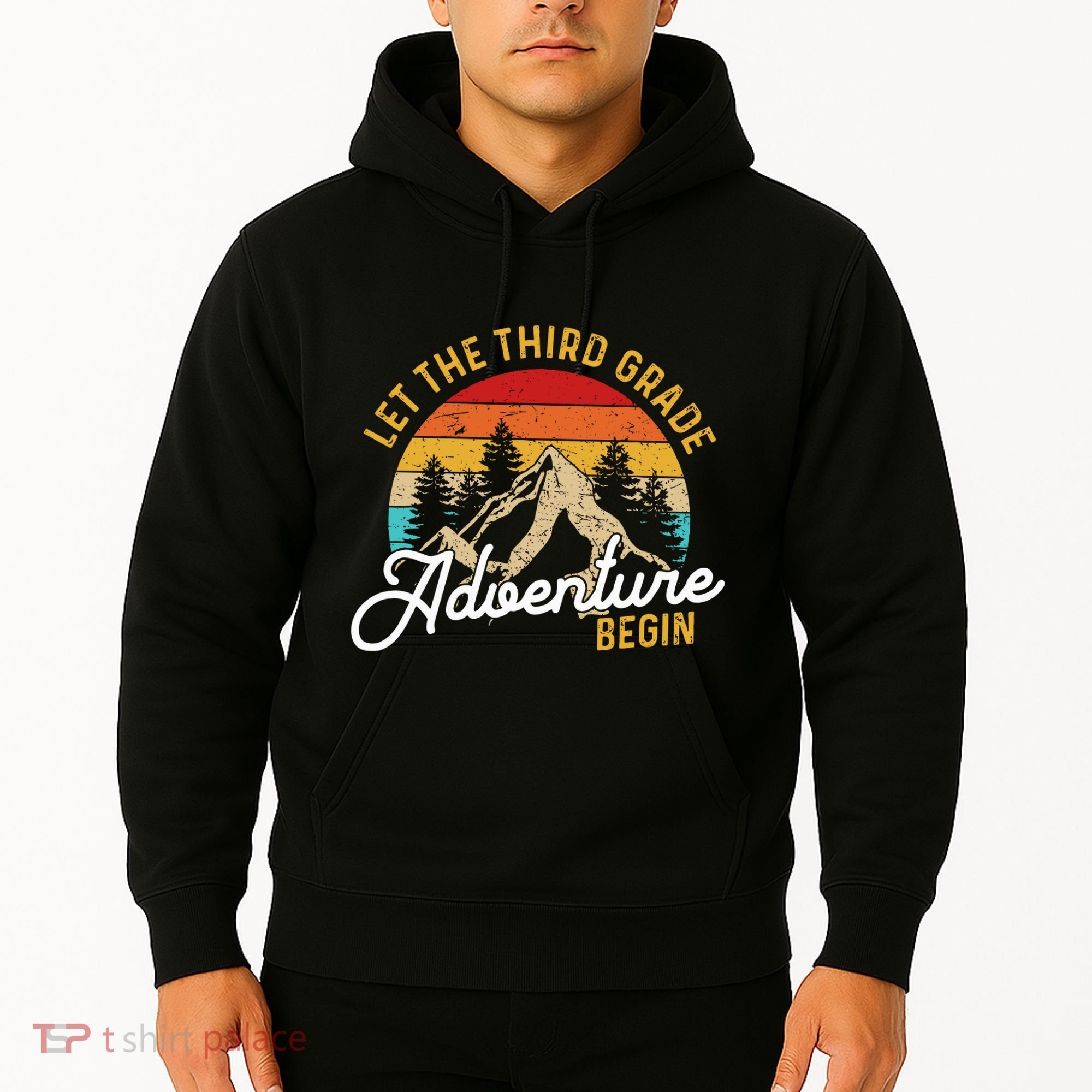 Retro Let The Third Grade Adventure Begin Teachers Students Hoodie
