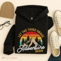 Retro Let The Third Grade Adventure Begin Teachers Students Hoodie thumb 4