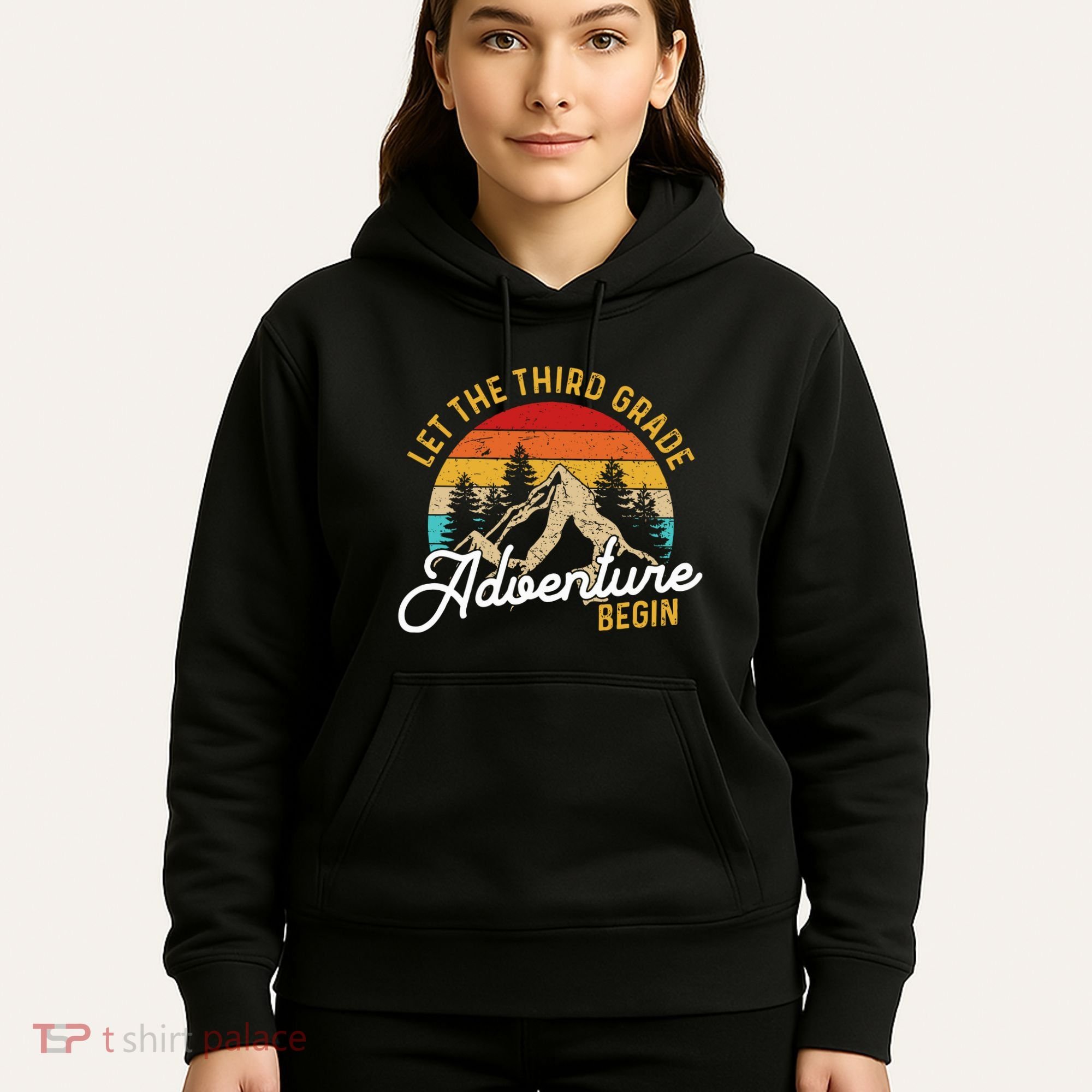 Retro Let The Third Grade Adventure Begin Teachers Students Hoodie