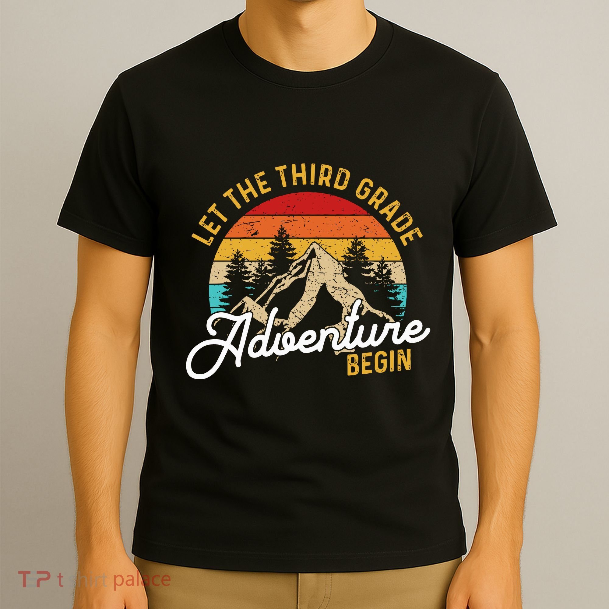 Retro Let The Third Grade Adventure Begin Teachers Students T-Shirt