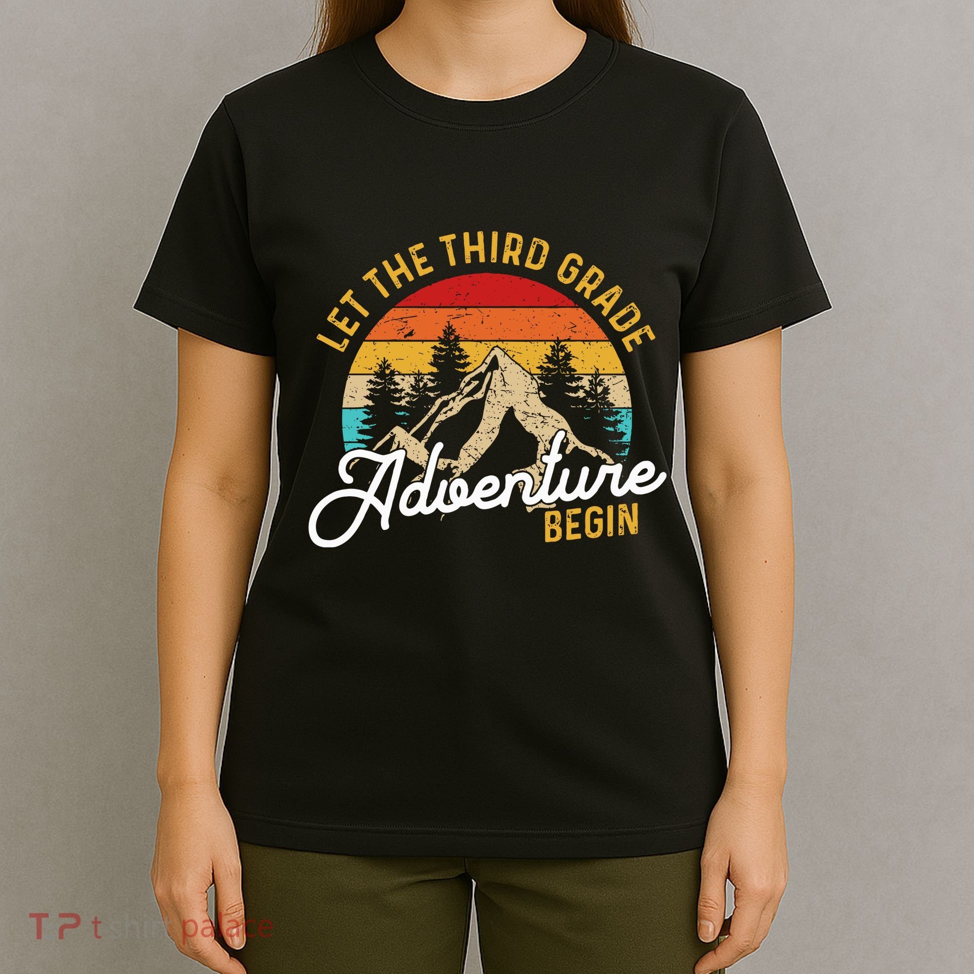 Retro Let The Third Grade Adventure Begin Teachers Students T-Shirt