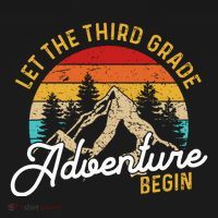 Retro Let The Third Grade Adventure Begin Teachers Students Polo thumb 3