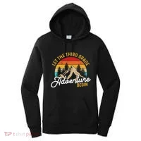 Retro Let The Third Grade Adventure Begin Teachers Students Women's Hoodie thumb 0