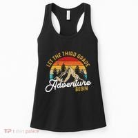 Retro Let The Third Grade Adventure Begin Teachers Students Women's Tank Top thumb 0