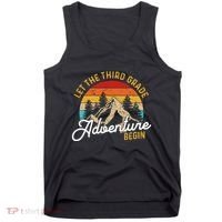 Retro Let The Third Grade Adventure Begin Teachers Students Tank Top thumb 0