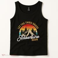 Retro Let The Third Grade Adventure Begin Teachers Students Tank Top thumb 2
