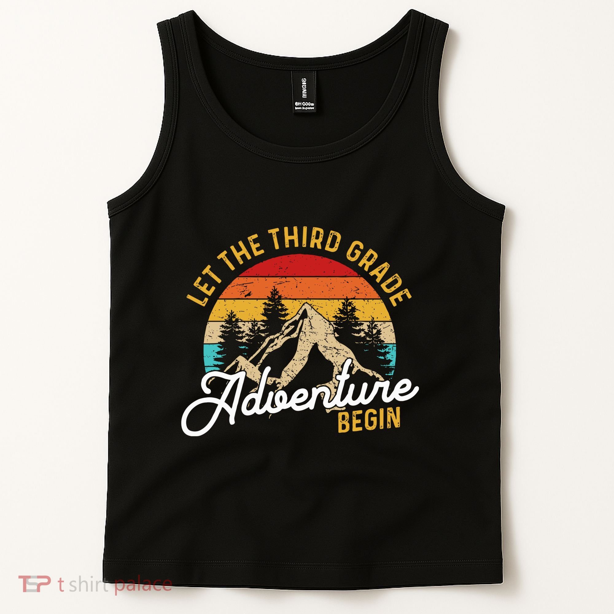 Retro Let The Third Grade Adventure Begin Teachers Students Tank Top