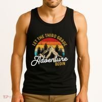 Retro Let The Third Grade Adventure Begin Teachers Students Tank Top thumb 3