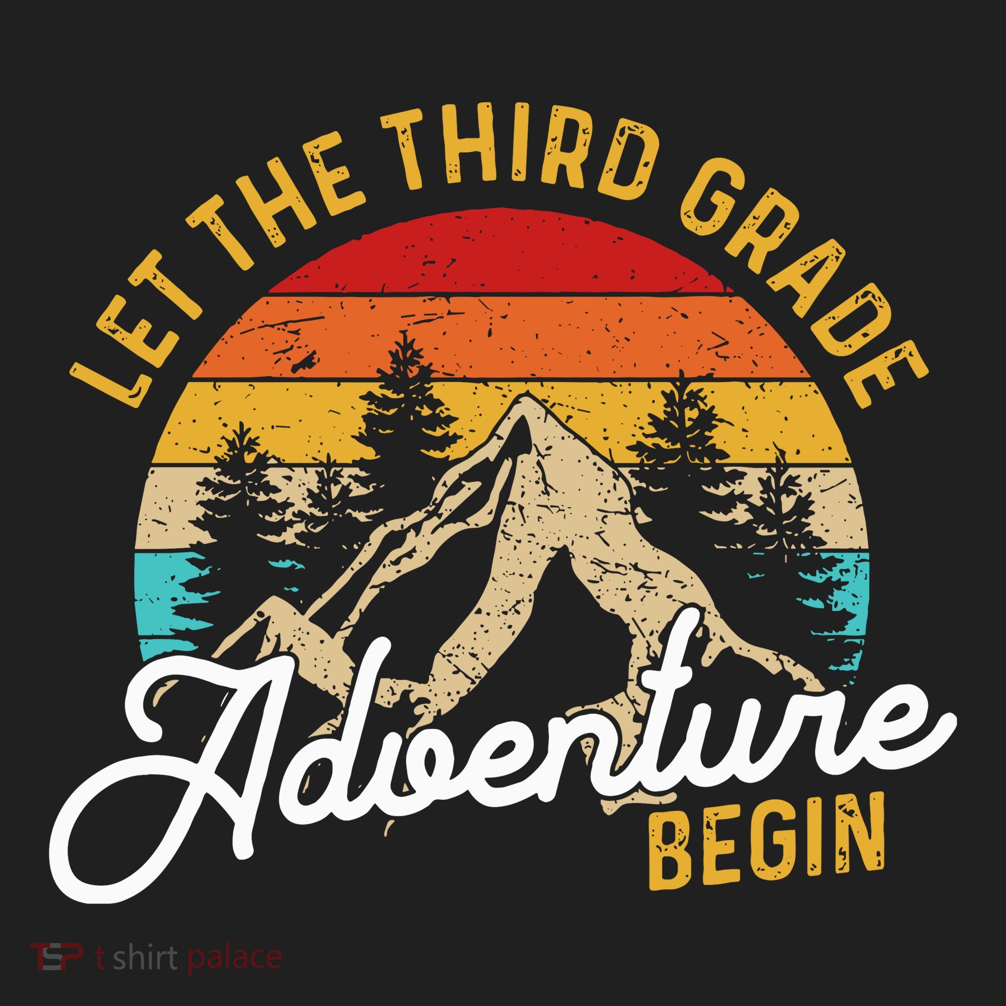 Retro Let The Third Grade Adventure Begin Teachers Students Golf Towel