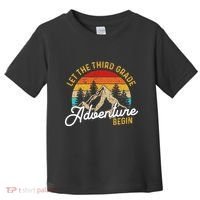 Retro Let The Third Grade Adventure Begin Teachers Students Toddler T-Shirt thumb 0