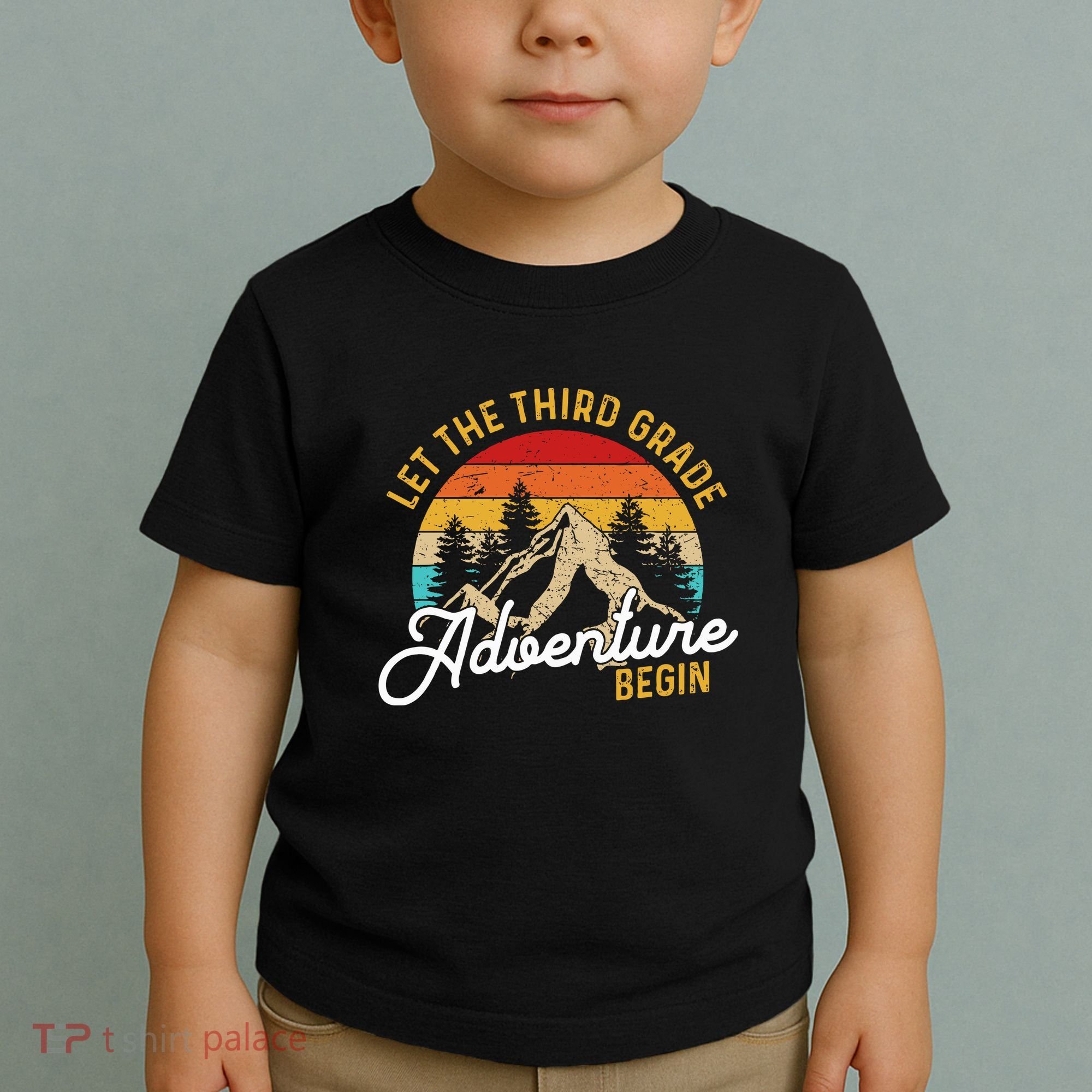 Retro Let The Third Grade Adventure Begin Teachers Students Toddler T-Shirt