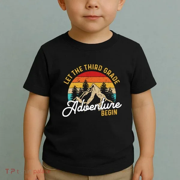 Retro Let The Third Grade Adventure Begin Teachers Students Toddler T-Shirt