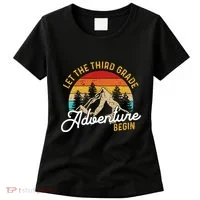 Retro Let The Third Grade Adventure Begin Teachers Students Women's T-Shirt thumb 0