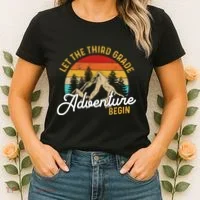 Retro Let The Third Grade Adventure Begin Teachers Students Women's T-Shirt thumb 2
