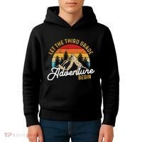 Retro Let The Third Grade Adventure Begin Teachers Students Kids Hoodie thumb 4