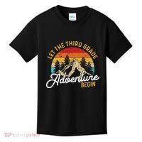 Retro Let The Third Grade Adventure Begin Teachers Students Kids T-Shirt thumb 0