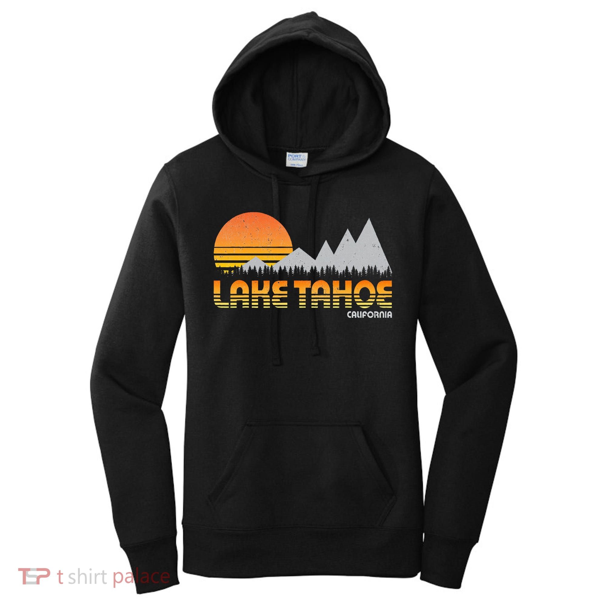 Retro Lake Tahoe California Women's Hoodie