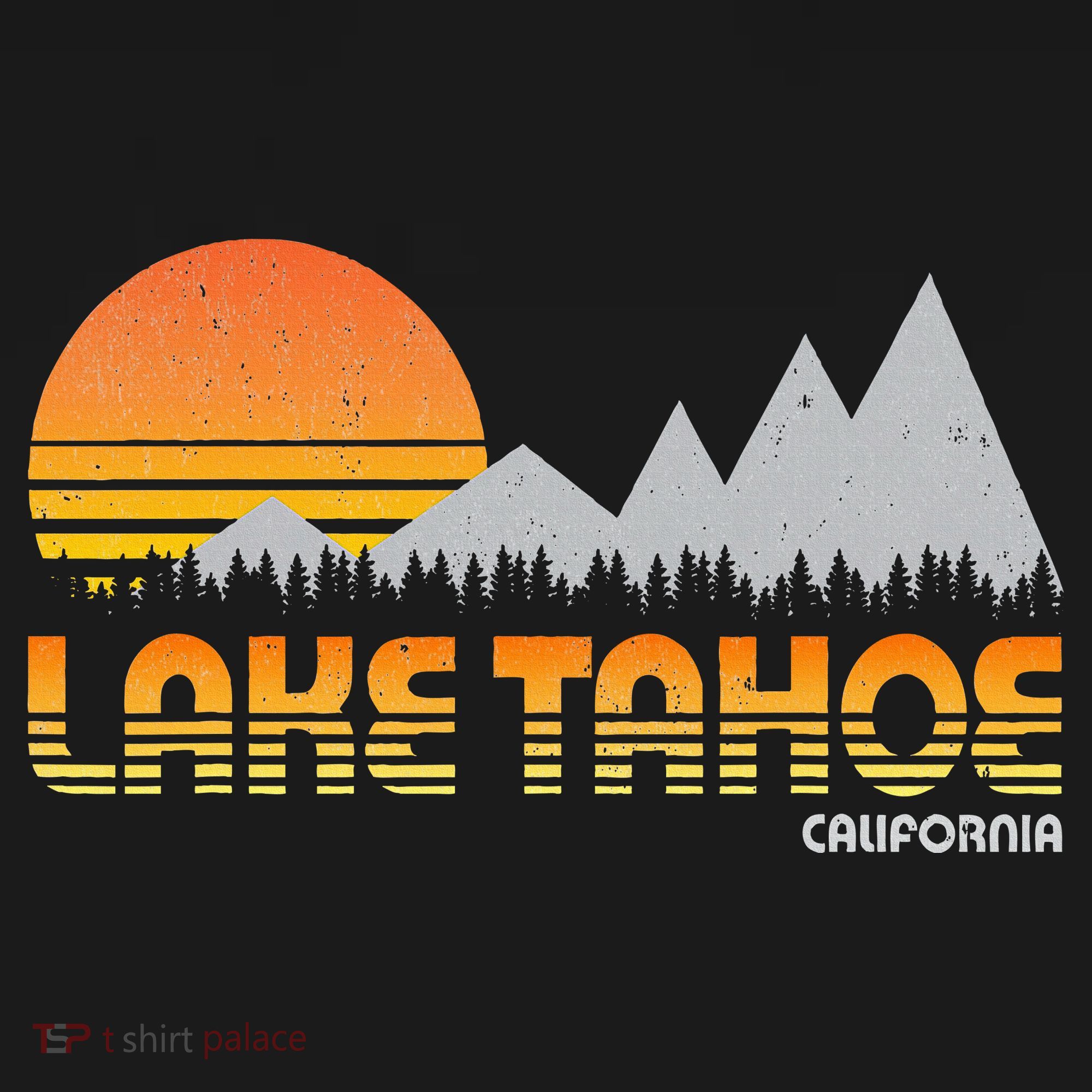 Retro Lake Tahoe California Women's Hoodie