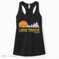 Retro Lake Tahoe California Women's Tank Top thumb 0