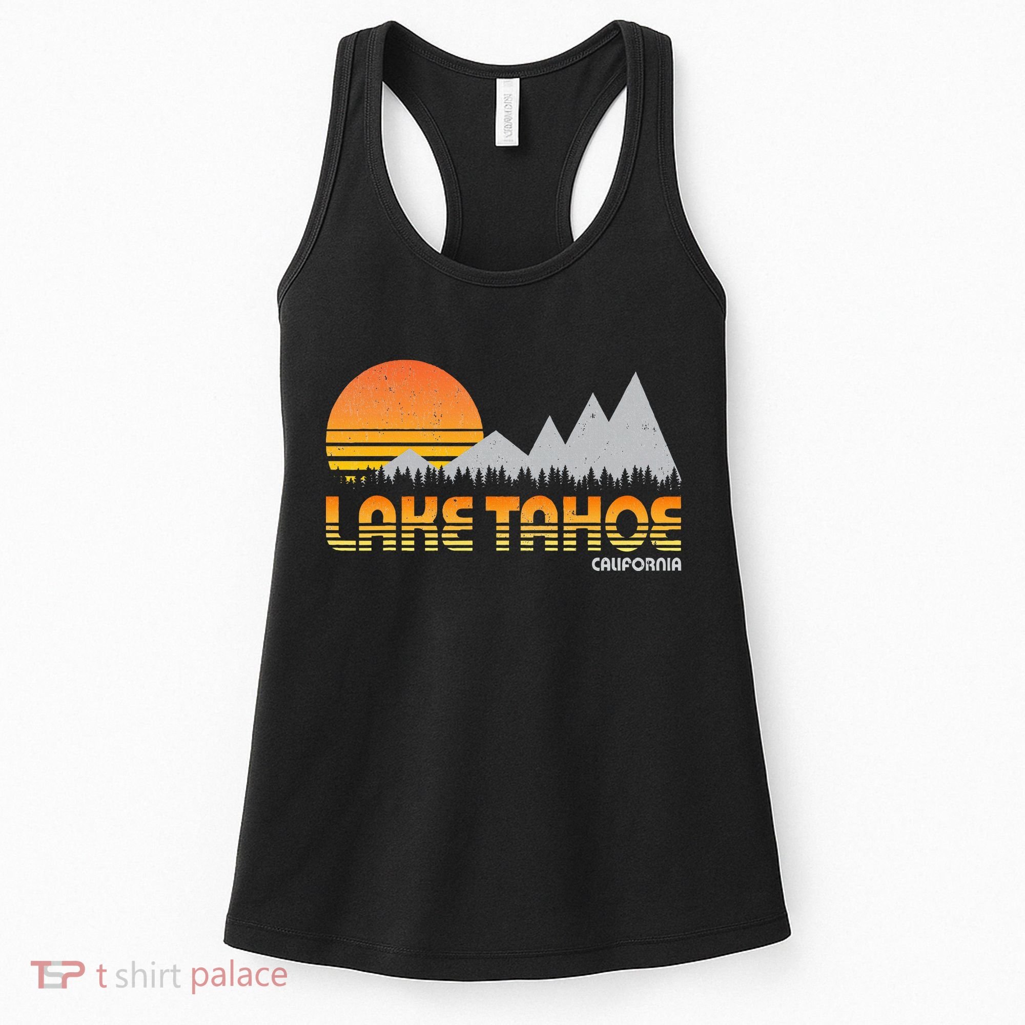 Retro Lake Tahoe California Women's Tank Top