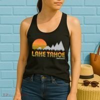 Retro Lake Tahoe California Women's Tank Top thumb 2