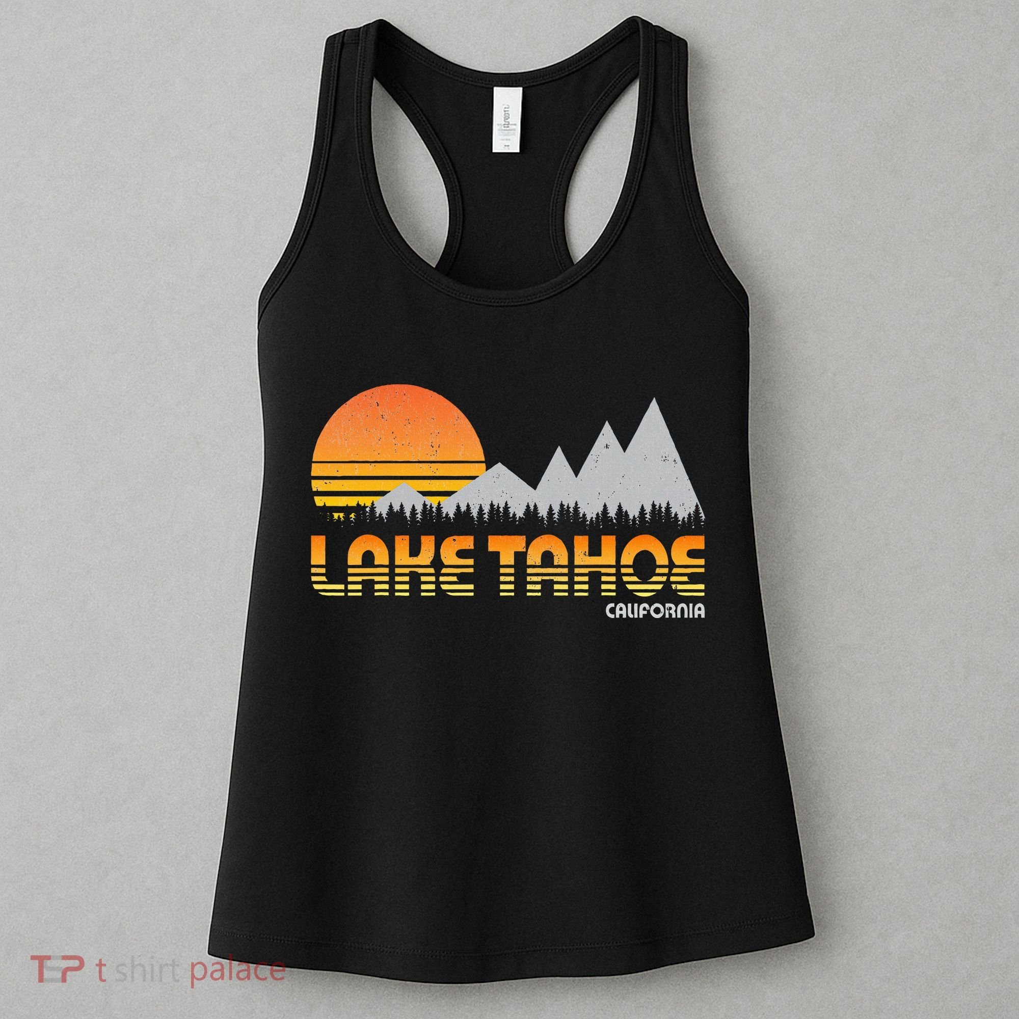 Retro Lake Tahoe California Women's Tank Top